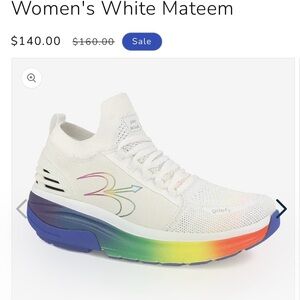 Gdefy Women's Materm White Rainbow Sneakers